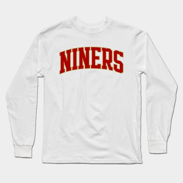 Niners San Farancisco 49ers Football Long Sleeve T-Shirt by Sociartist